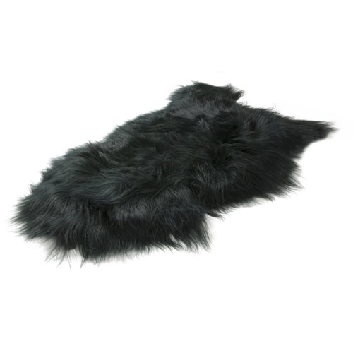 Woooly® Handgefertigter Teppich aus Schaffell in Dunkelgrün | Wayfair.de